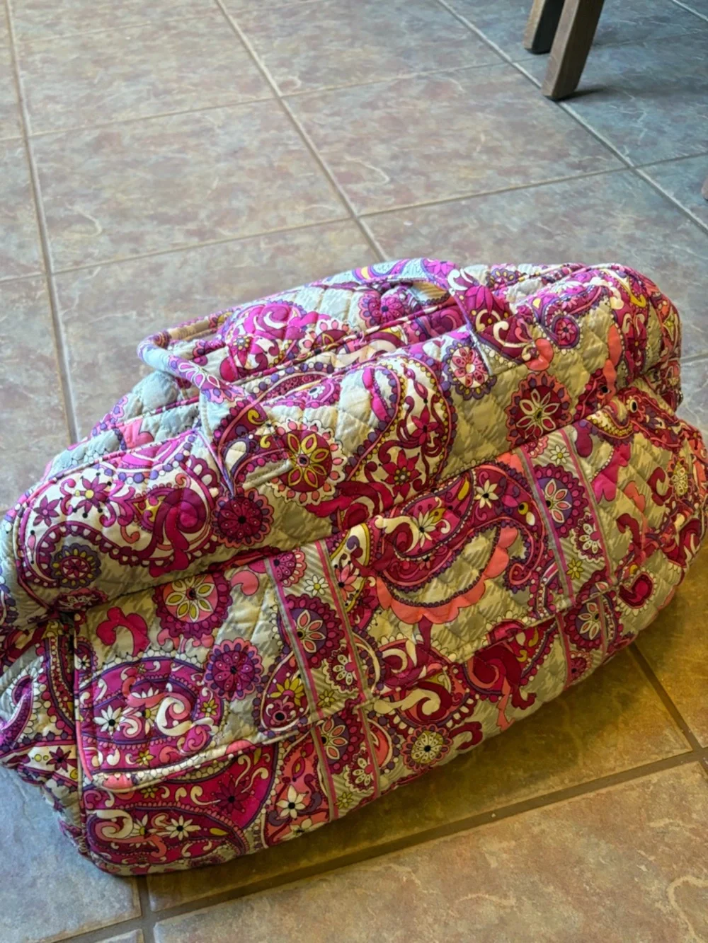 Vera Bradley Hot Pink Quilted Floral Tote